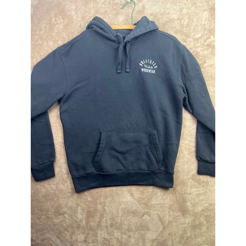 Black Hollister Pullover Hoodie- Size L- Stylish & Comfortable Men's Fashion